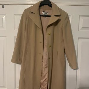 Vintage Marvin Richards tan wool overcoat